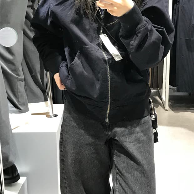 유니클로 GU 자켓 코튼 후드집업