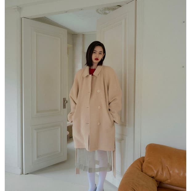 오버듀플레어 플러피 울 코트 새상품 