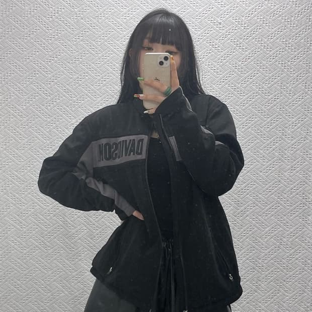 할리 데이비슨 올드스쿨 스트릿 모터사이클 레이싱 자켓 S C09494