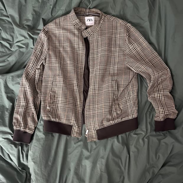 (XL) 자라 체크 블루종