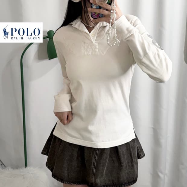폴로 랄프로렌 화이트 카라 티셔츠