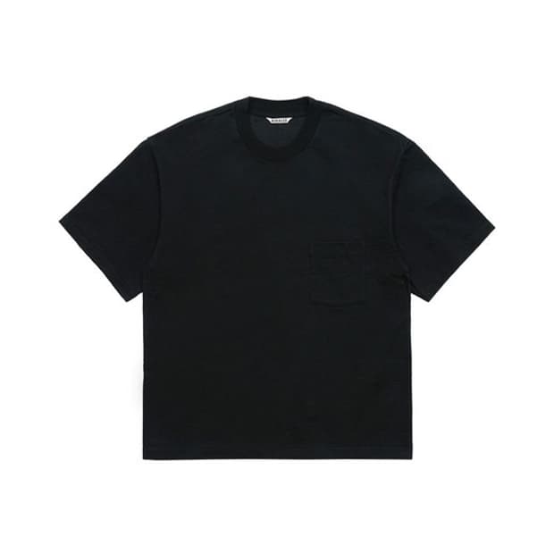 Auralee 코튼 반팔티(4,black)