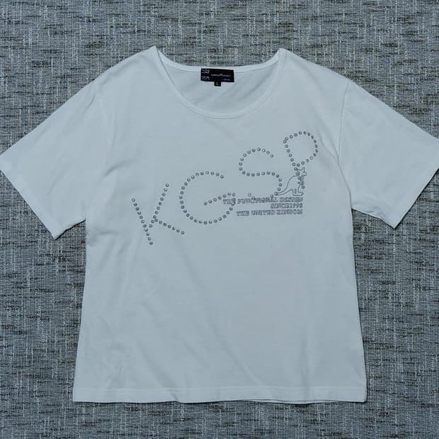 [L] 캉골 스포츠(KANGOL SPORT) 입체 글리터 로고 화이트