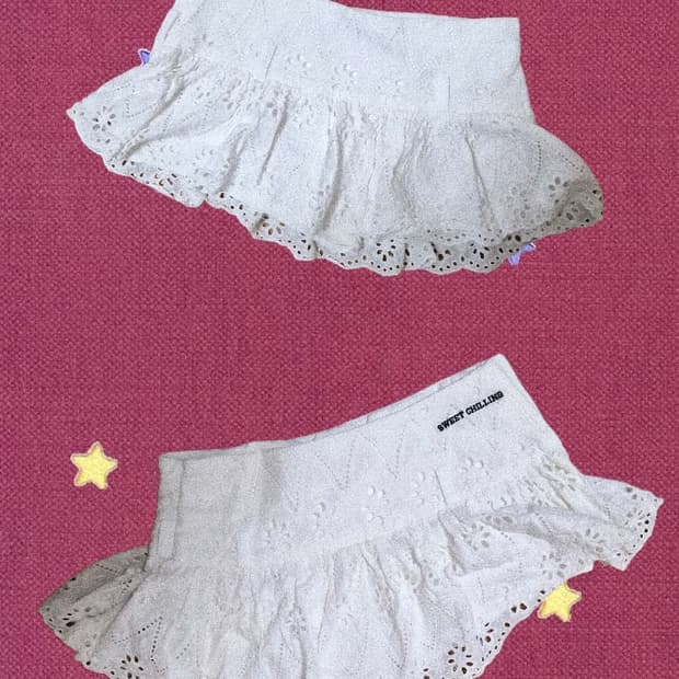 스위트칠링 레이스 미니 스커트