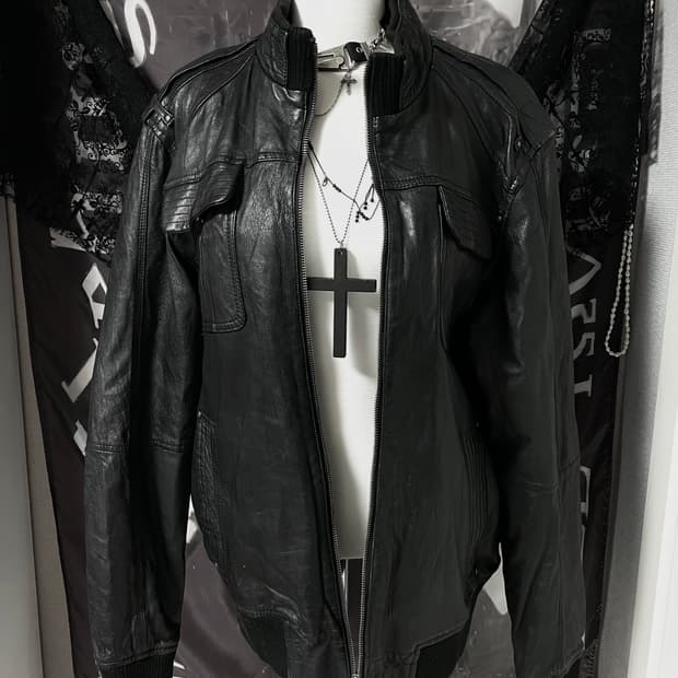 착샷o 리얼레더봄버자켓 천연가죽 에디슬리먼디올릭오웬스st락시크미국빈티지