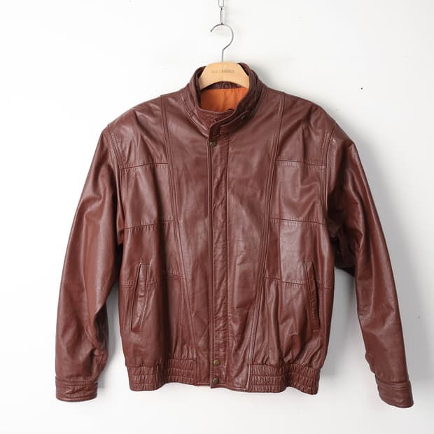 100/VALENTINO UOMO 발렌티노 빈티지 레더 봄버자켓