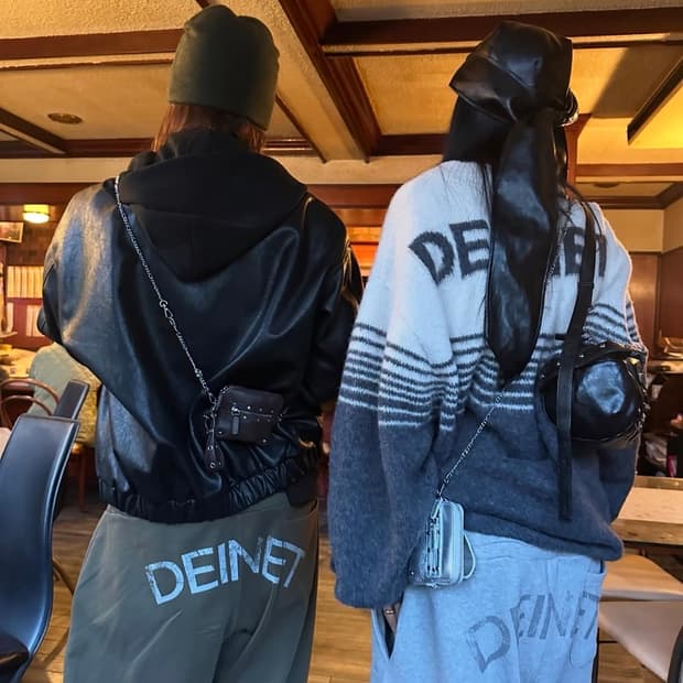 다이닛 deinet 레더 리본 캡 모자