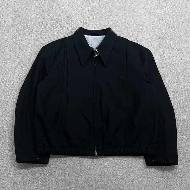 쿠어 Coor 울 블루종 자켓 블랙