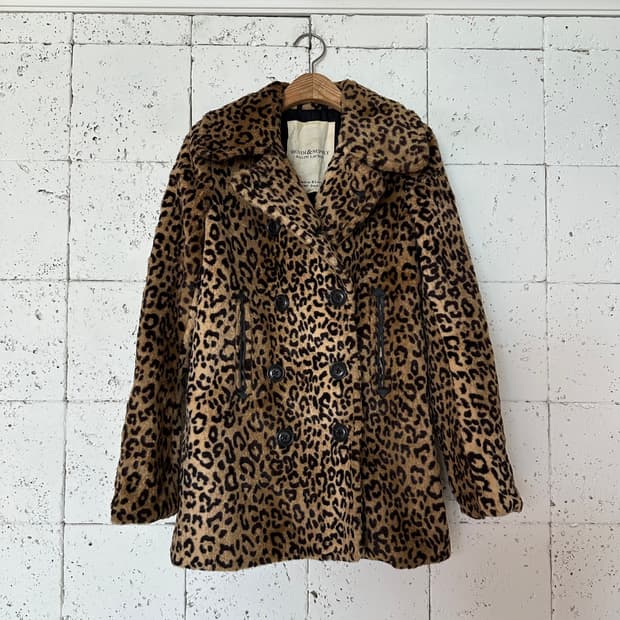 우먼XS 데님앤서플라이 랄프로렌 레오파드 더블코트