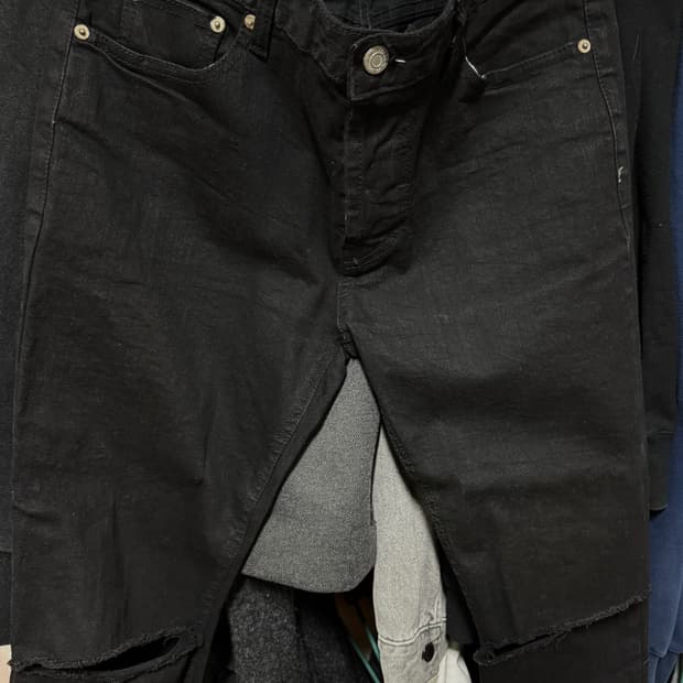 피어오브갓 디스트로이드 지퍼 데님 진 32