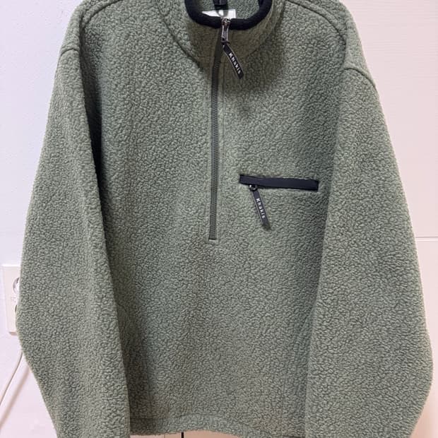 카키스 쉐르파 하프집업 풀오버 그린  M