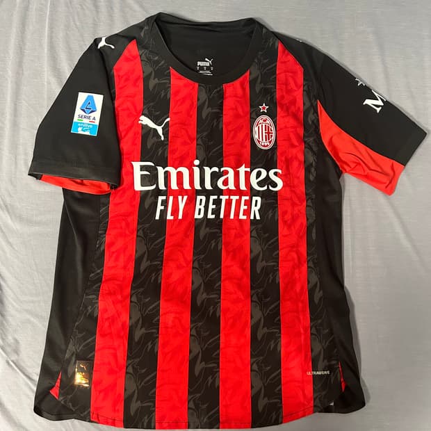 25/26 AC 밀란 홈 어센틱 유니폼