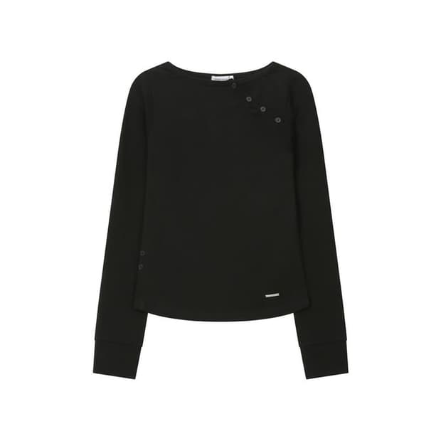 [2] 미세키 서울 슬래시 버튼 롱슬리브 블랙