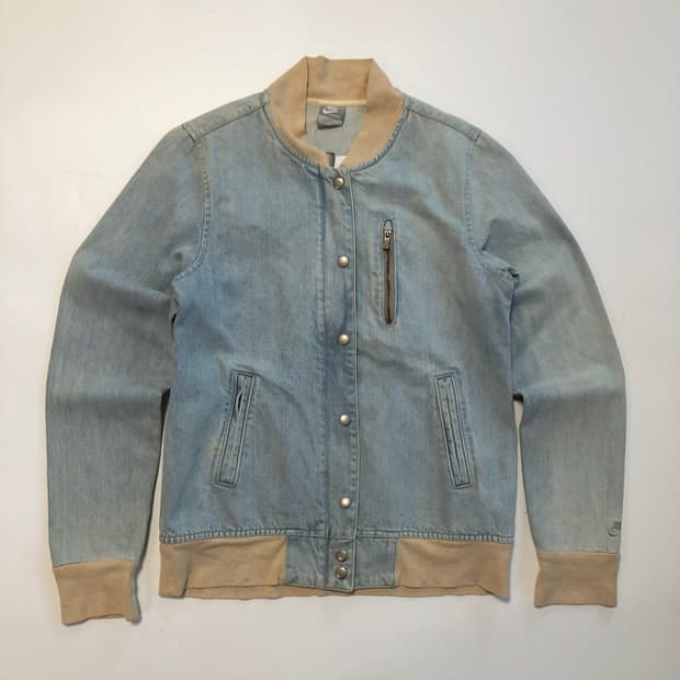 2000S 나이키 데님 바시티 자켓