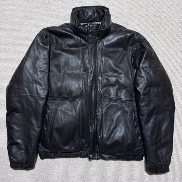 90s 에디바우어 Eddie Bauer 레더 구스다운 페딩 L