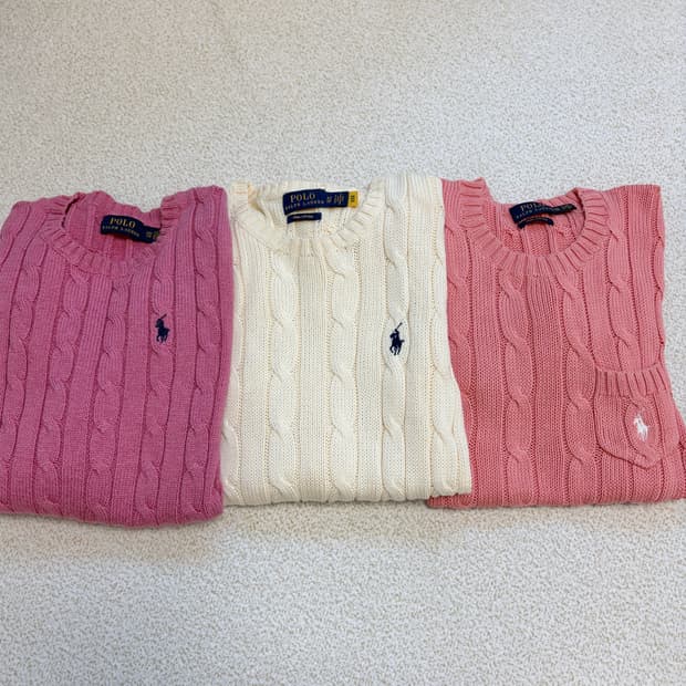 폴로 랄프로렌 케이블 니트 정품 3종