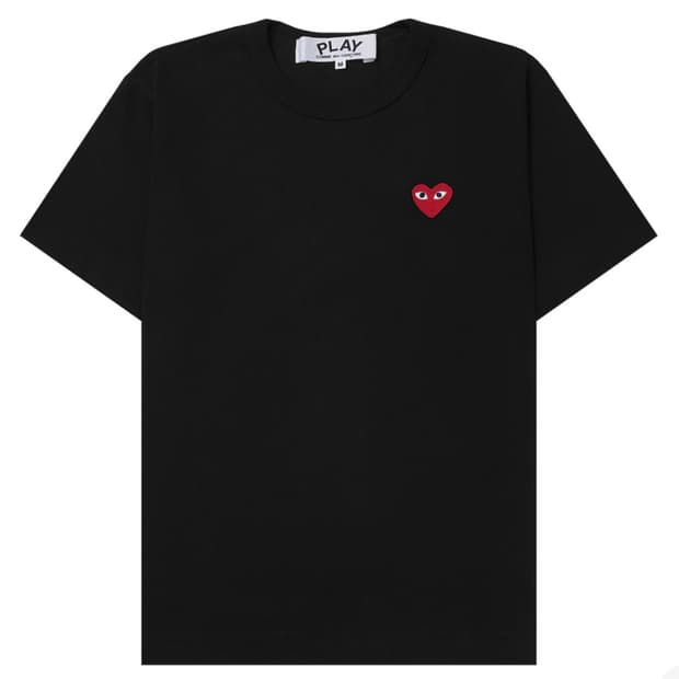 플레이 꼼데가르송 레드 하트 티셔츠 (s) 