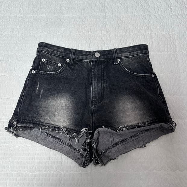 오디너리 홀리데이 프린지 레이어드 데님 쇼츠