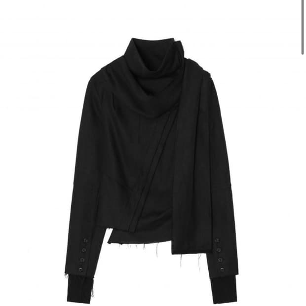 Asym Scarf Jacket [BK Linen]