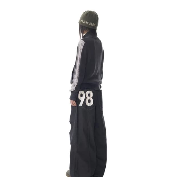 아캄 98 핀턱 데님팬츠