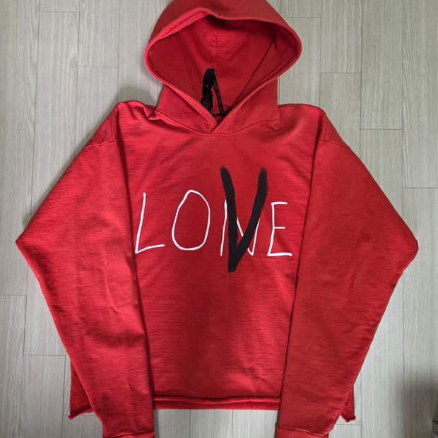 브이론 러브 레드 후디