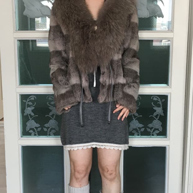 Mixed fur jacket