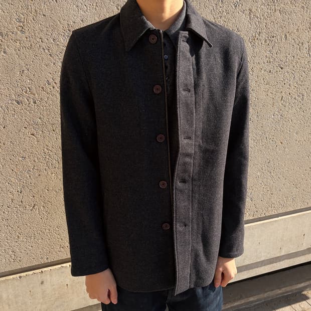 아르마니 익스체인지 울 코트