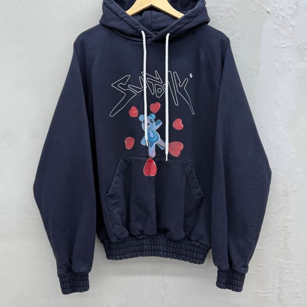  Sunday Off Club 3D 베어 아트워크 스웻 후디