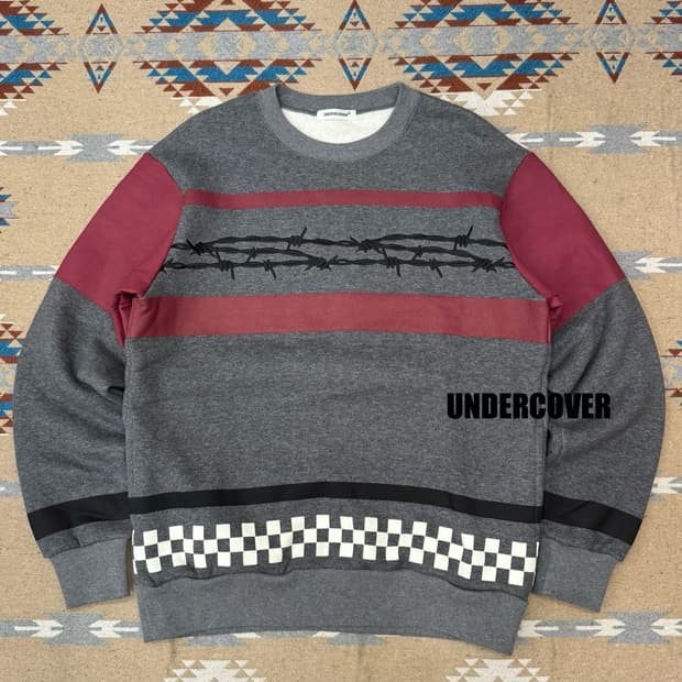 [3][L] 언더커버 와이어 체커 스웻 셔츠  24FW
