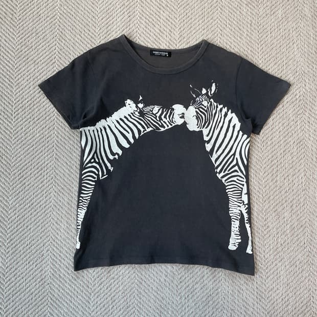 빈티지 본 지브라 반팔티셔츠