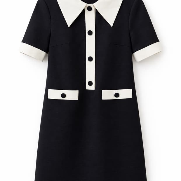 앤디앤뎁 블랙 앤 화이트 원피스 S