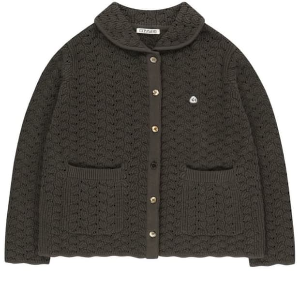 코이세이오 니트가디건 브라운