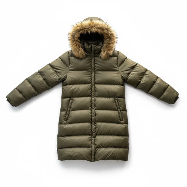 듀베티카 그레이 구스다운 여성 롱패딩 카키 44