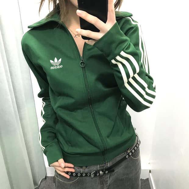 아디다스 그린 트랙탑 져지