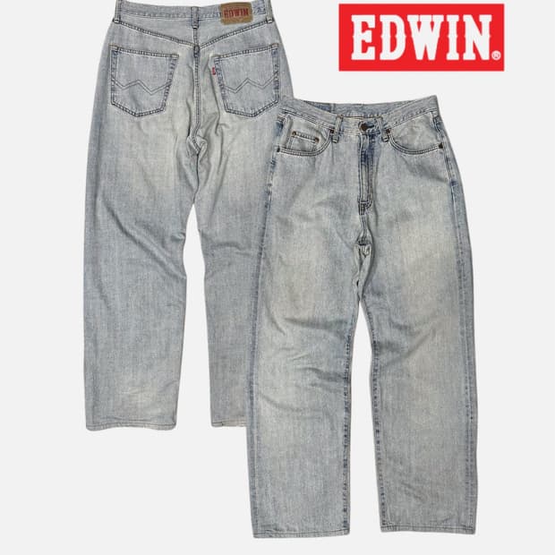 light washing loose wide jean