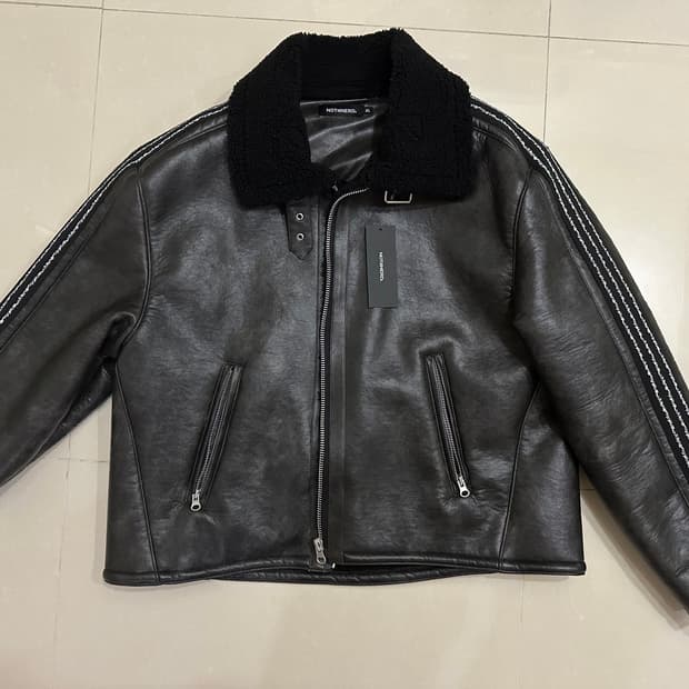 낫포너드 무스탕 자켓 블랙 xl 새상품
