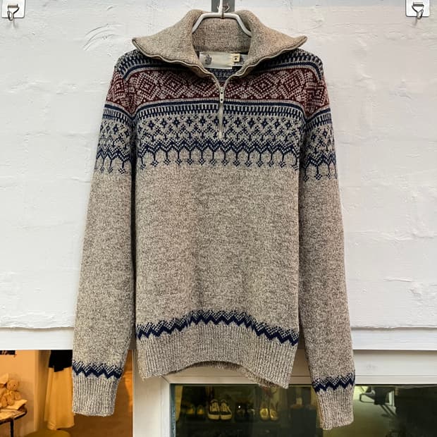 노르딕 울 하프 집업 스웨터 니트 M