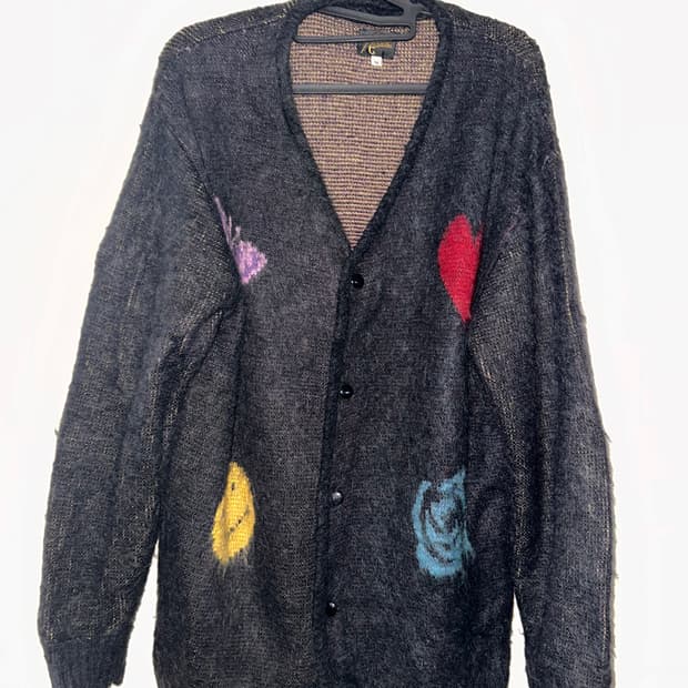 니들스 모헤어 가디건 m