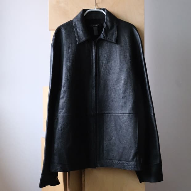 DKNY Core Black Leather Jacket