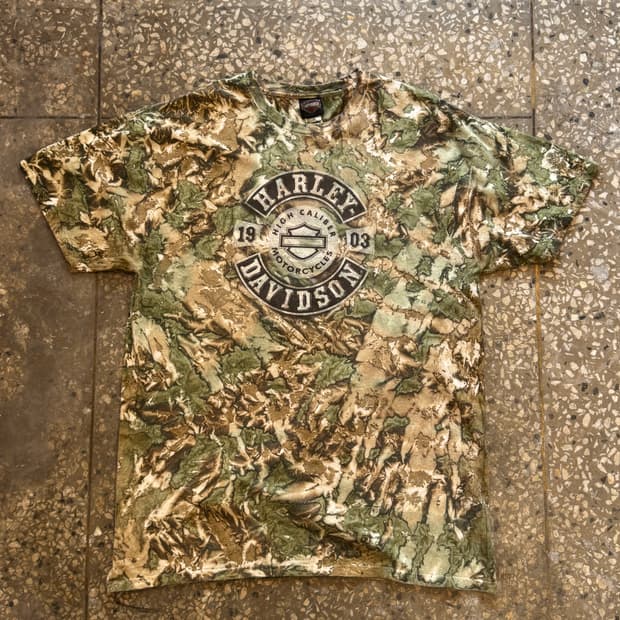 할리 데이비슨 카모 반팔 티셔츠(HT13)