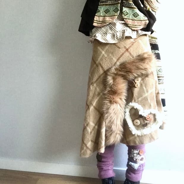 라떼갸루깔 스커트 