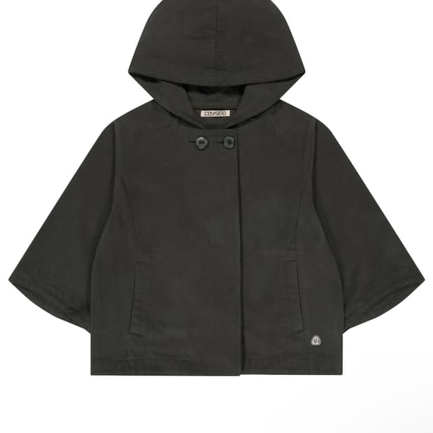 코이세이오 후드 카프리 자켓 차콜