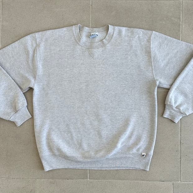 90s 빈티지 러셀 스웻셔츠 오트밀 L USA