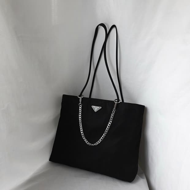 [정품 PRADA] 프라다 포코노 나일론 쇼퍼백 숄더백 라지