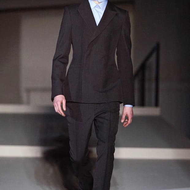 프라다 08fw 스트라이프 울 블레이저