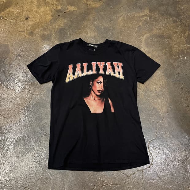 알리야 Aaliyah 프린팅 빈티지 반팔 티셔츠  S