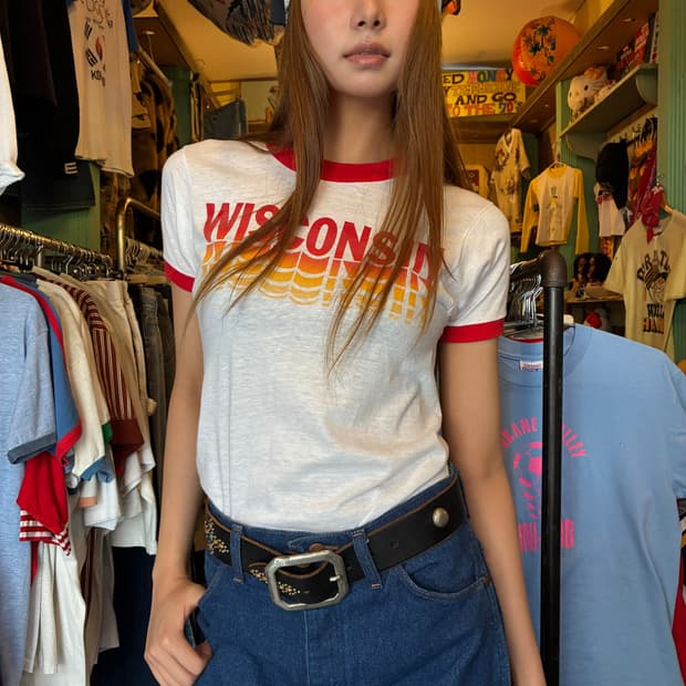 80’s Wisconsin Ringer Tee Made In USA