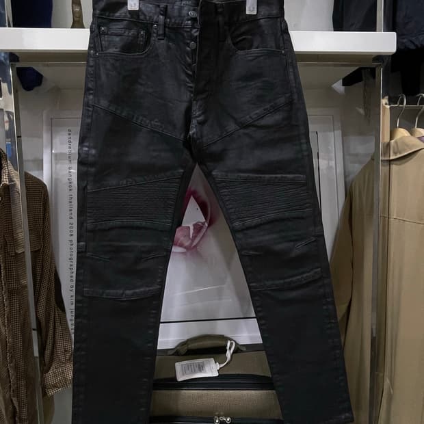 폴로랄프로렌/블랙 모토 오일왁싱팬츠