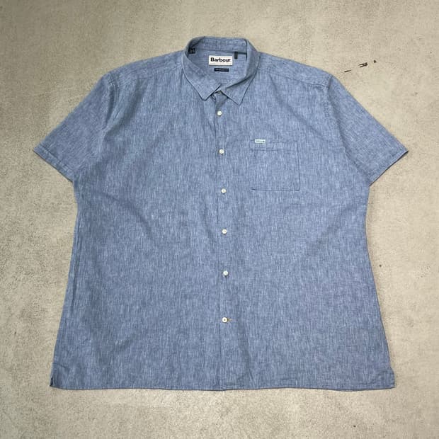 바버 린넨 하프셔츠 s10659