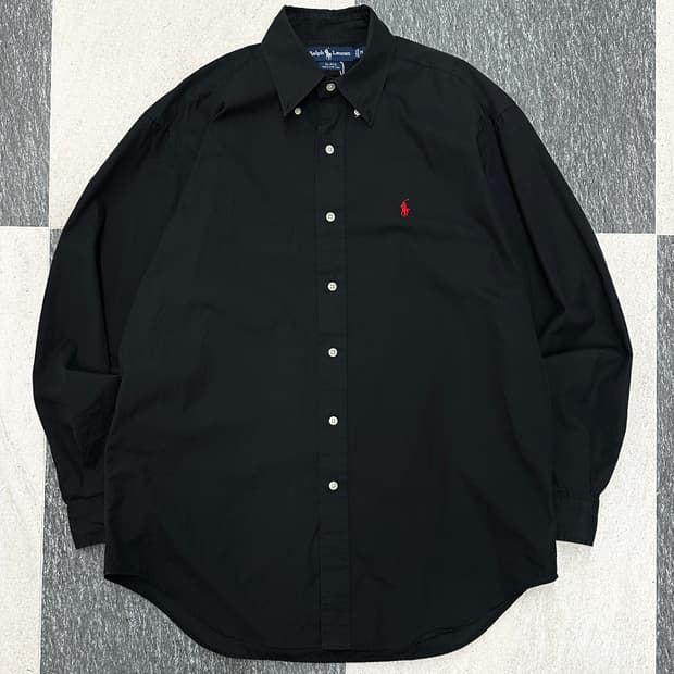 랄프로렌 블랙 블레이크 코튼 셔츠 